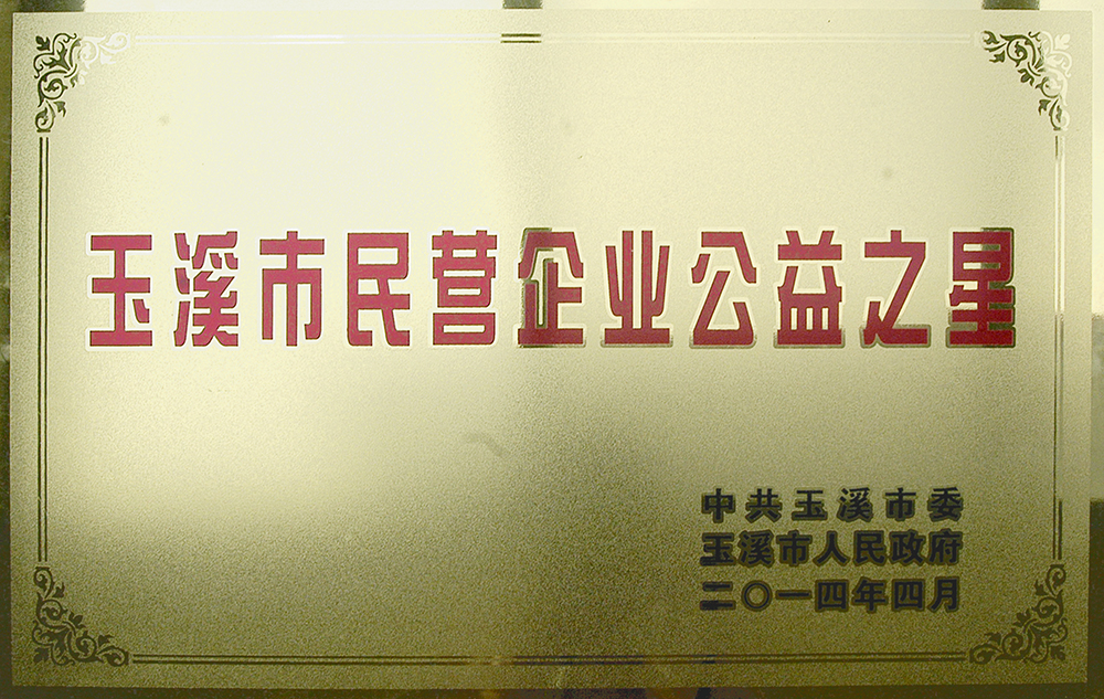 玉溪市民營企業(yè)公益之星